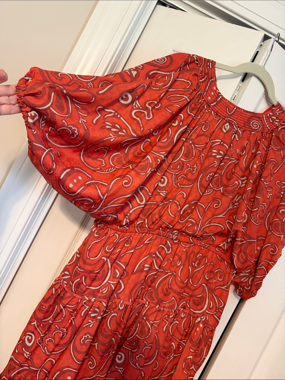 Current Air Women's Red Patterned Maxi Dress - Picture 4 of 4